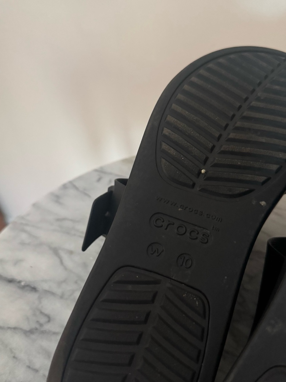 Crocs Brooklyn Buckle Low Wedge Sandal Women’s Size 10 Black LiteRide Comfort - Picture 6 of 8